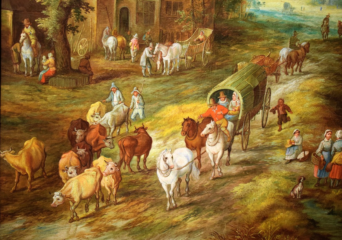 Paesaggi fiabeschi con personaggi nella foresta - Jan Brueghel II° (1601-1678) bottega-photo-4