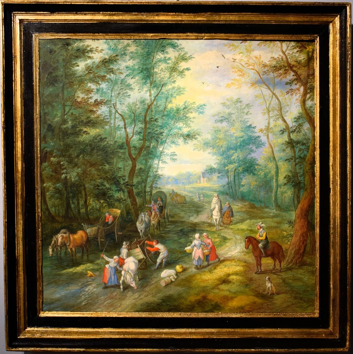 Paesaggi fiabeschi con personaggi nella foresta - Jan Brueghel II° (1601-1678) bottega-photo-5