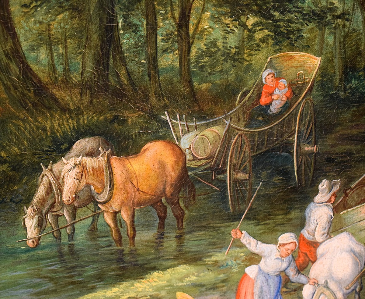 Paesaggi fiabeschi con personaggi nella foresta - Jan Brueghel II° (1601-1678) bottega-photo-7