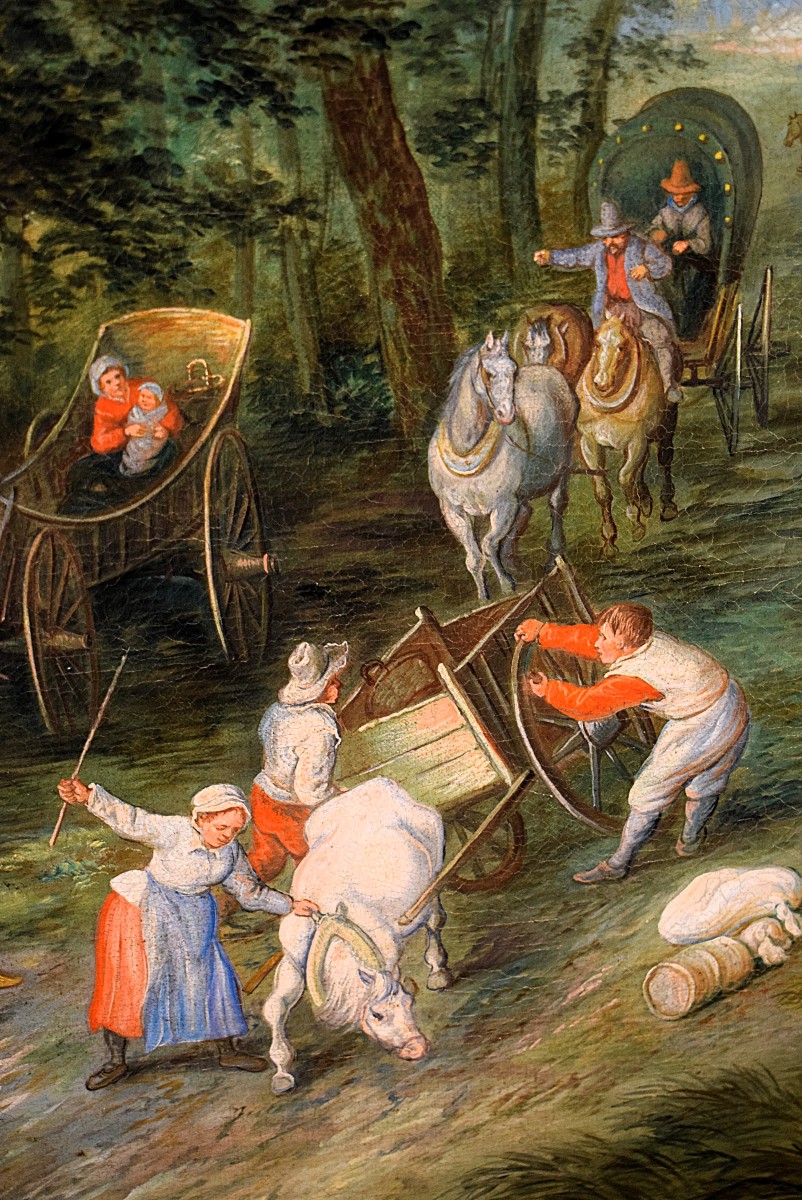 Paesaggi fiabeschi con personaggi nella foresta - Jan Brueghel II° (1601-1678) bottega-photo-8
