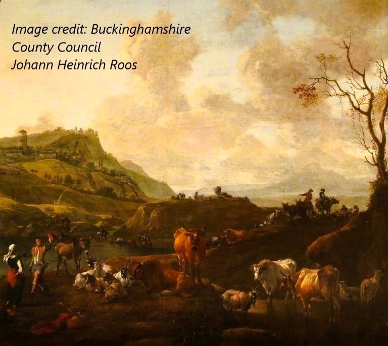 Paesaggio Idilliaco al tramonto - Bottega di Johann Heinrich Roos ( 1631-1685)-photo-8
