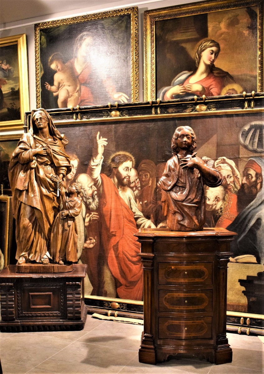 Scultura lignea raffigurante San Giovanni - Scuola francese del '500-photo-7