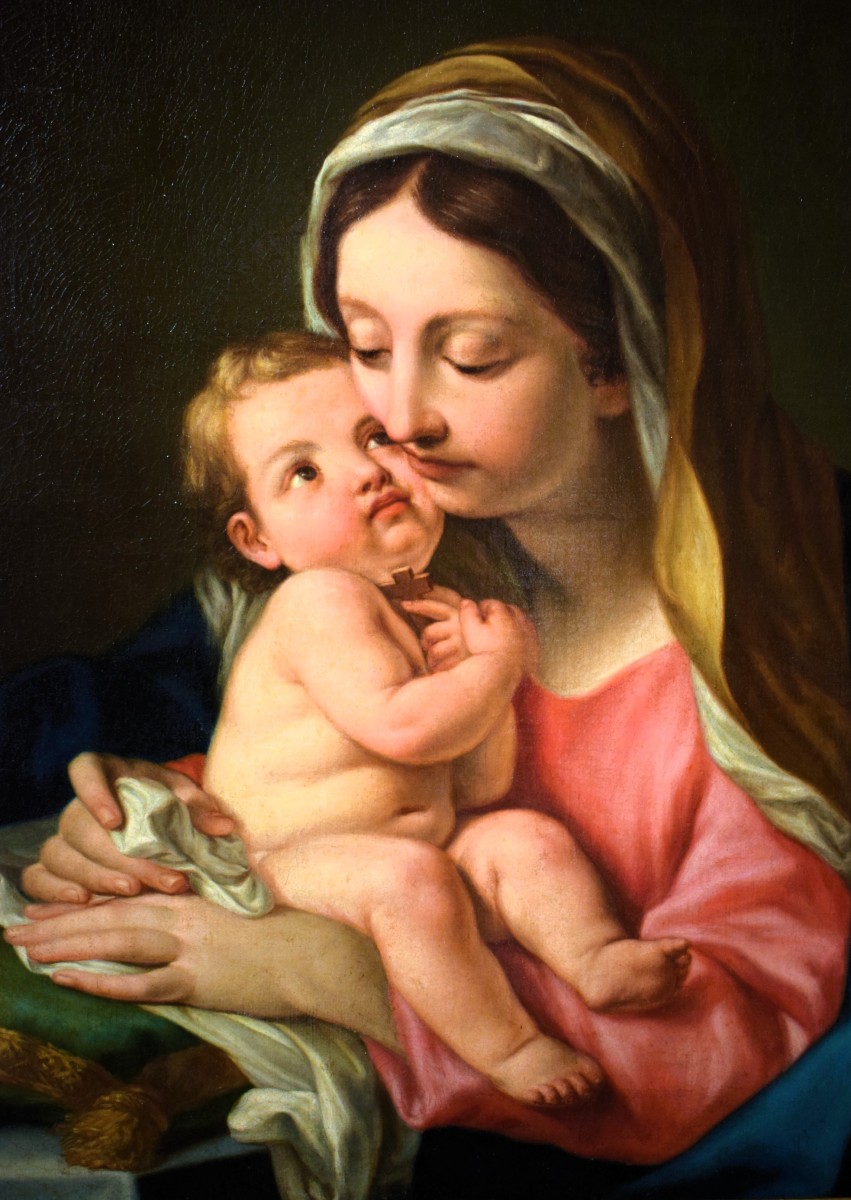 La Vergine col Bambino  - Bottega di Carlo Cignani (Bologna, 1628 – Forlì, 1719)-photo-4