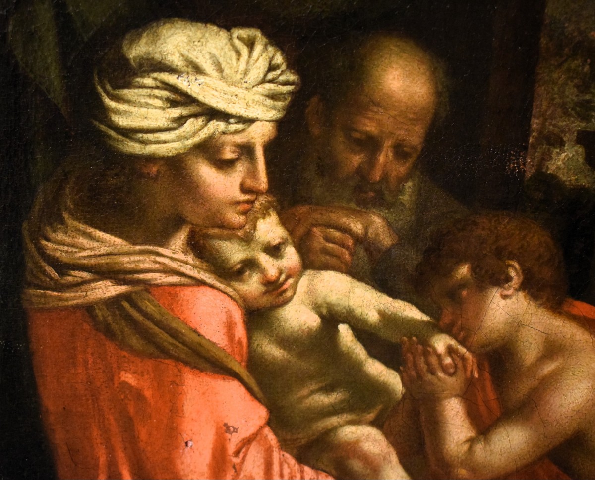 Sacra Famiglia con San Giovannino - Simone Cantarini (1612 –1648) cerchia-photo-1