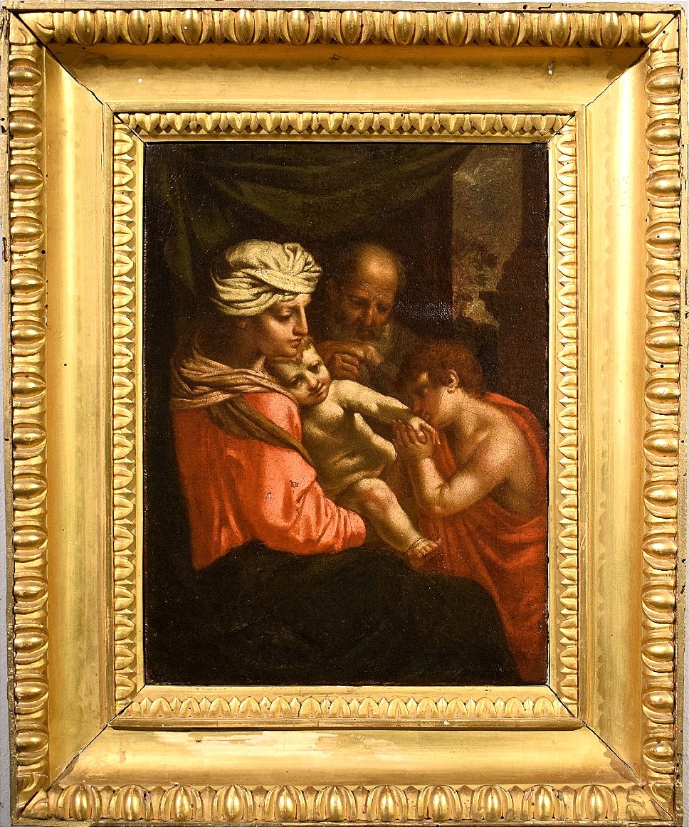 Sacra Famiglia con San Giovannino - Simone Cantarini (1612 –1648) cerchia