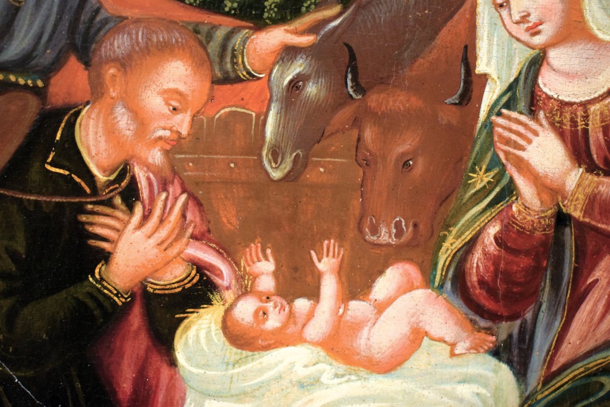 Adorazione dei Pastori -  Artista Veneto-cretese del '600-photo-5