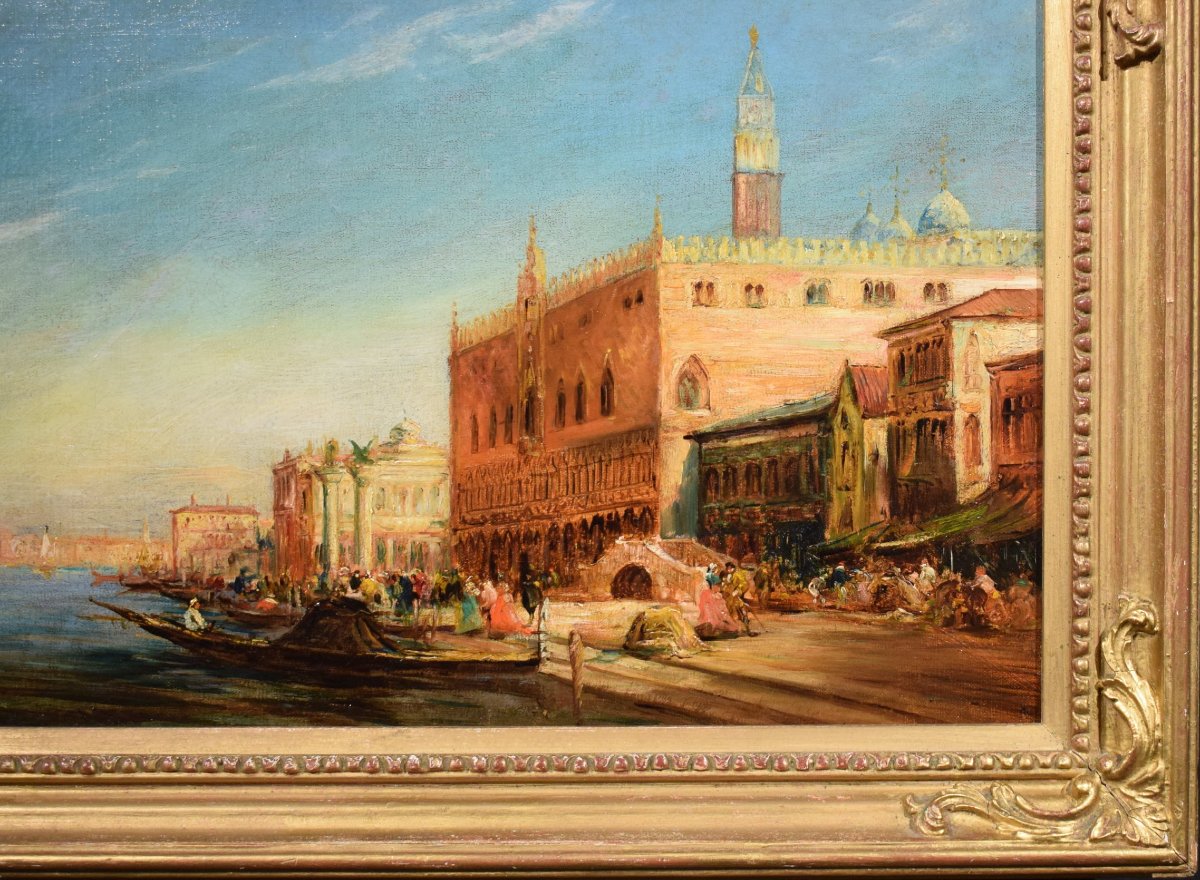 Venezia, Il Bacino di San Marco - Entourage di Félix Ziem (Beaune 1821 Parigi 1911)-photo-4