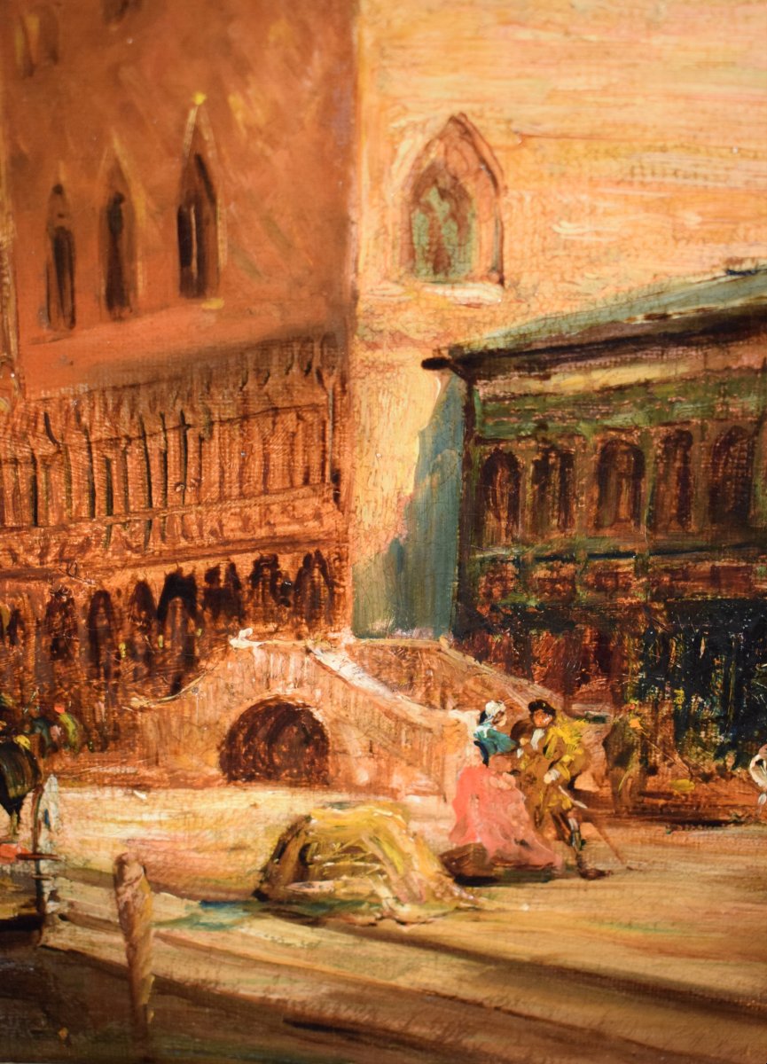 Venezia, Il Bacino di San Marco - Entourage di Félix Ziem (Beaune 1821 Parigi 1911)-photo-5