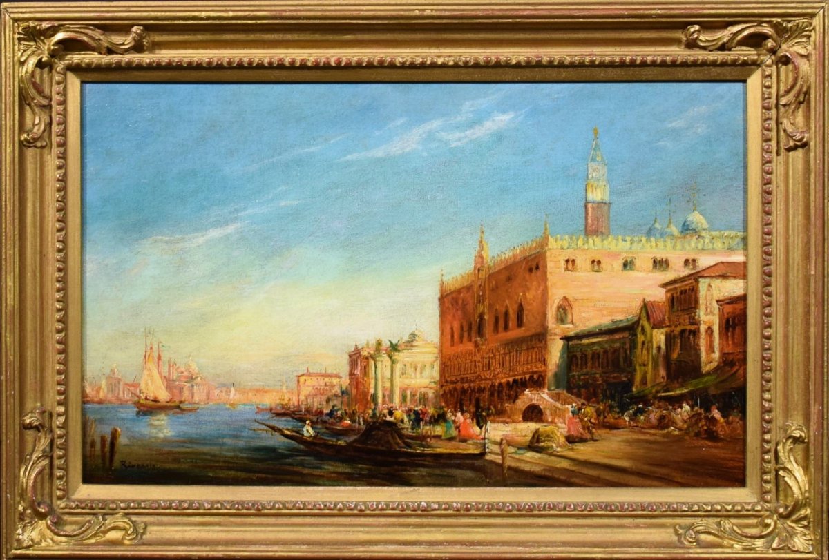 Venezia, Il Bacino di San Marco - Entourage di Félix Ziem (Beaune 1821 Parigi 1911)