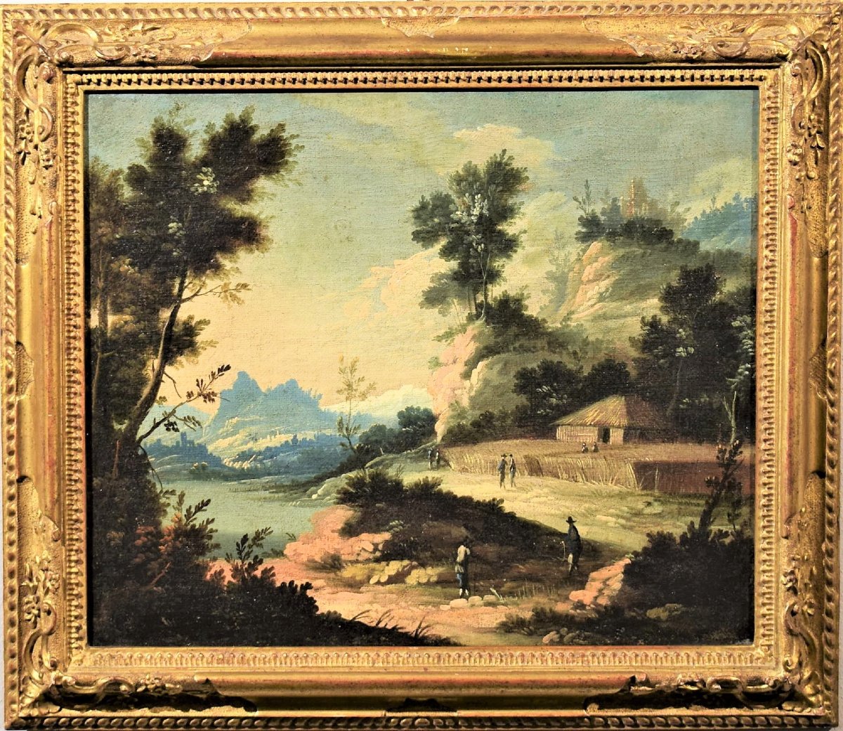 Coppia di Paesaggi veneti - Pietro Antonio Domenichini (1699-1743)-photo-2