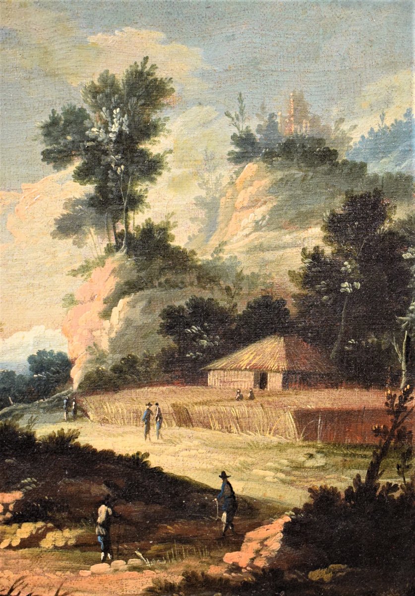 Coppia di Paesaggi veneti - Pietro Antonio Domenichini (1699-1743)-photo-4