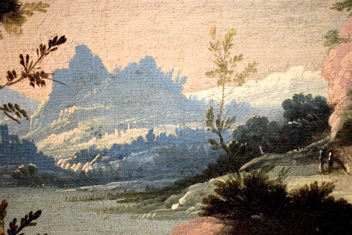 Coppia di Paesaggi veneti - Pietro Antonio Domenichini (1699-1743)-photo-2