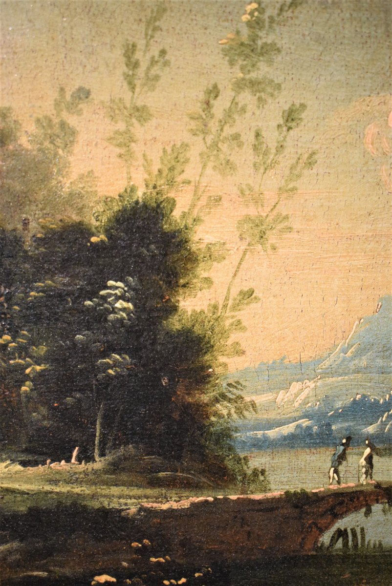 Coppia di Paesaggi veneti - Pietro Antonio Domenichini (1699-1743)-photo-6