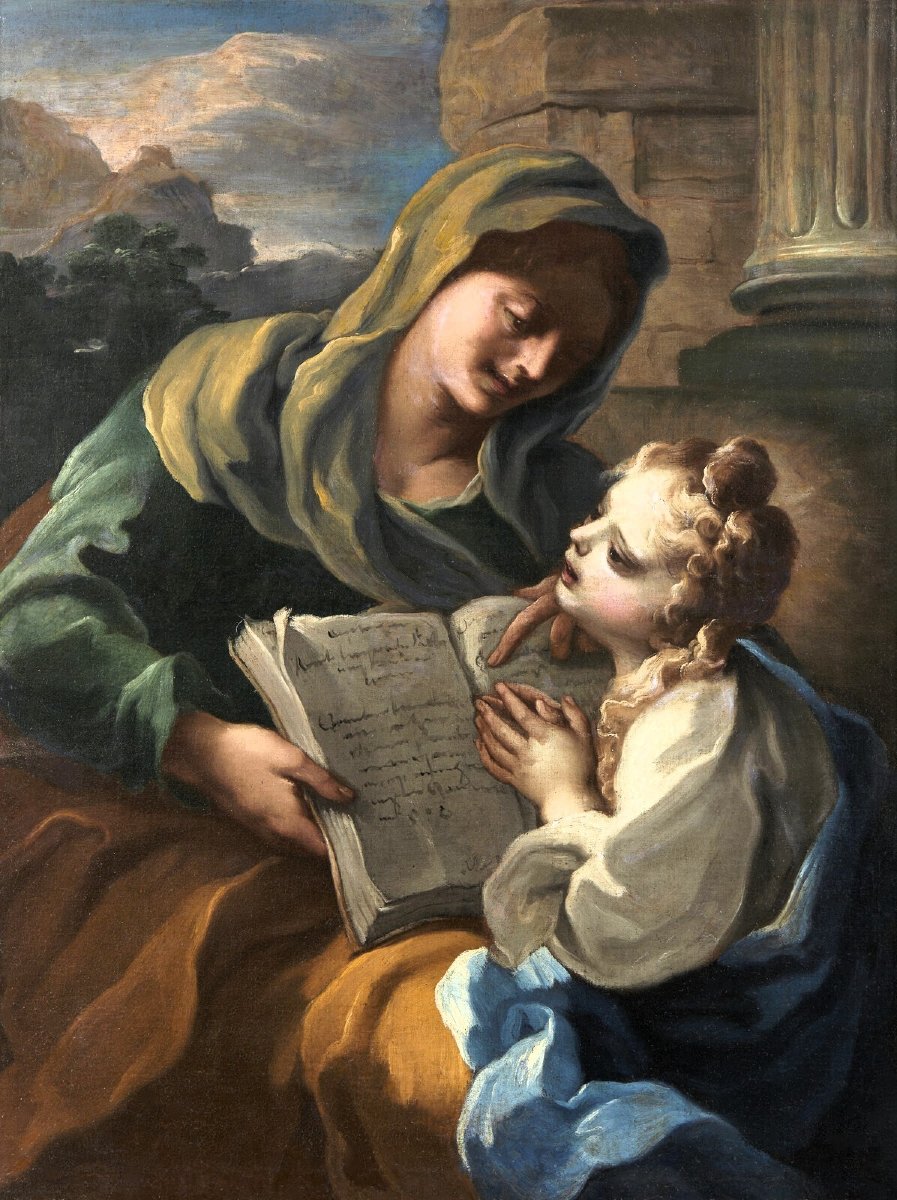 L' Educazione della Vergine - Carlo Preda (Milano, 1652 - 1729)-photo-2