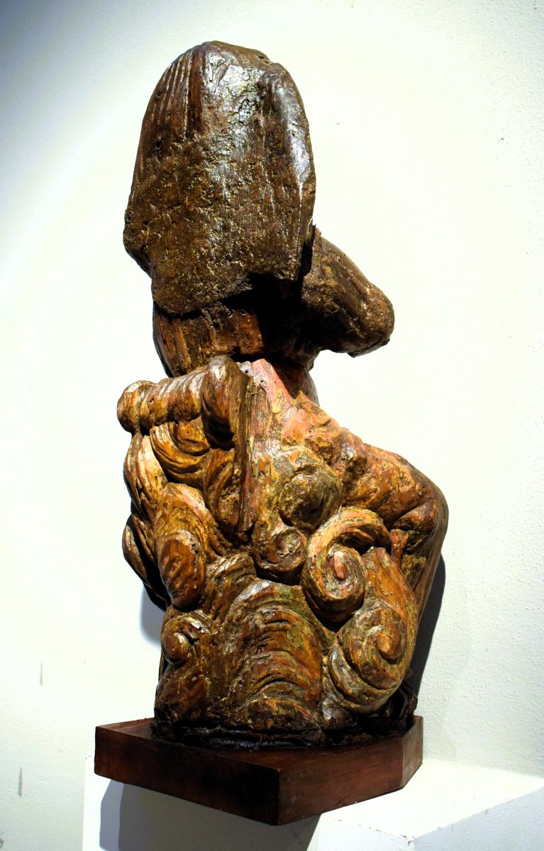 La Vergine del Latte -  Scultura lignea Medioevale  - Nord-Italia, XIV secolo-photo-4
