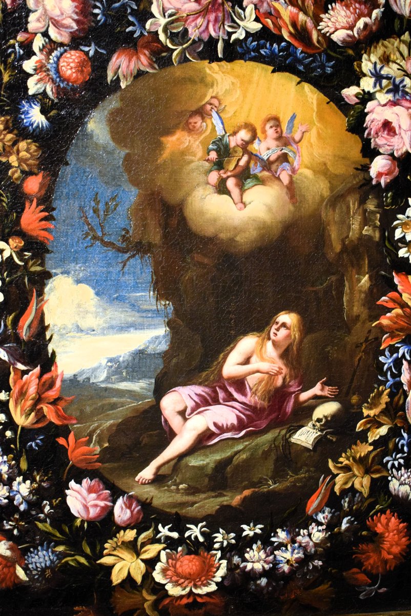 Maria Maddalena in una Ghirlanda di fiori - Mario Nuzzi (1603-1673)-photo-4