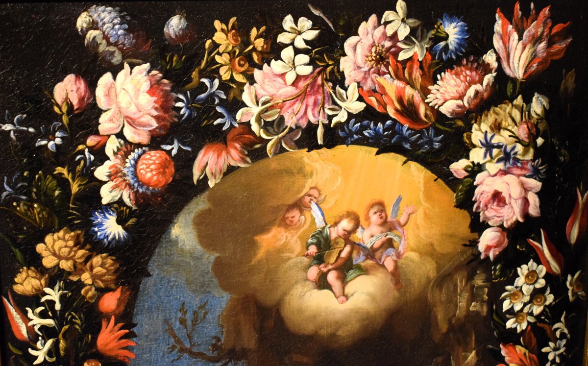 Maria Maddalena in una Ghirlanda di fiori - Mario Nuzzi (1603-1673)-photo-1