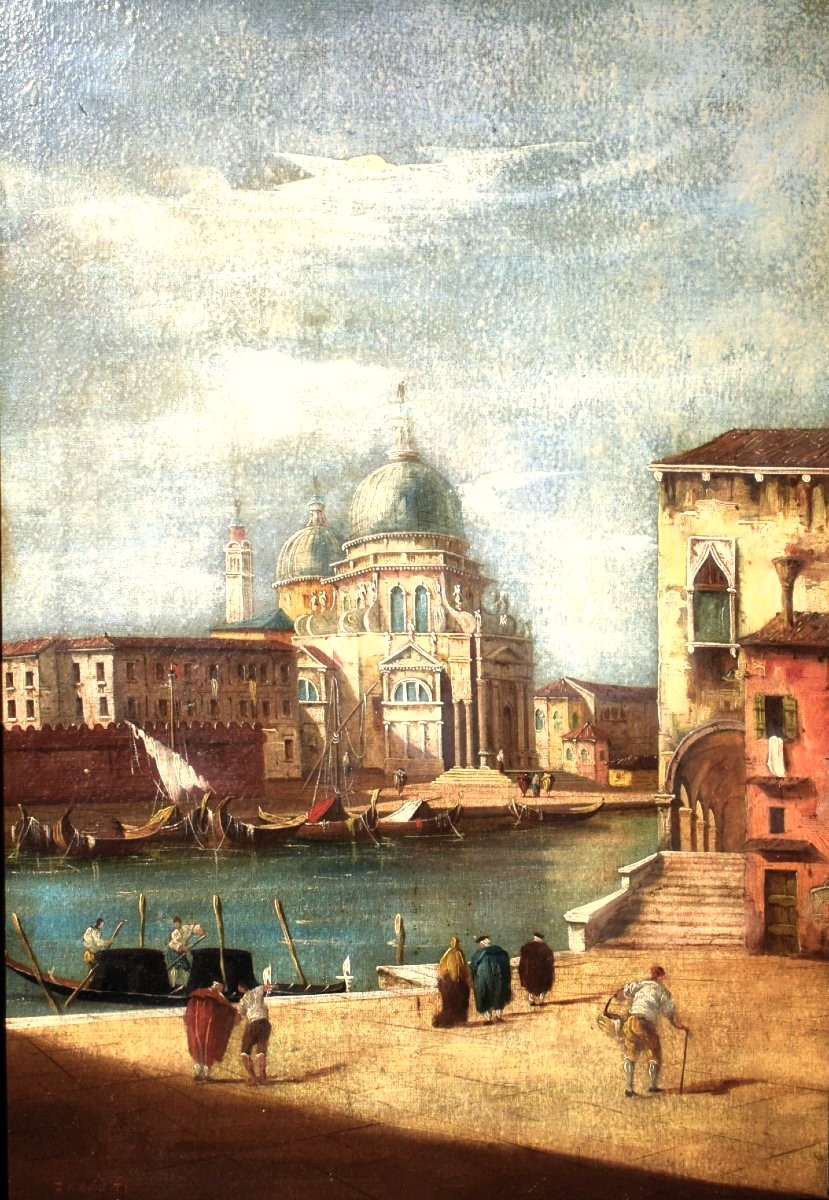 Venezia, Chiesa della Salute - Scuola di Francesco Guardi - fine '800-photo-2