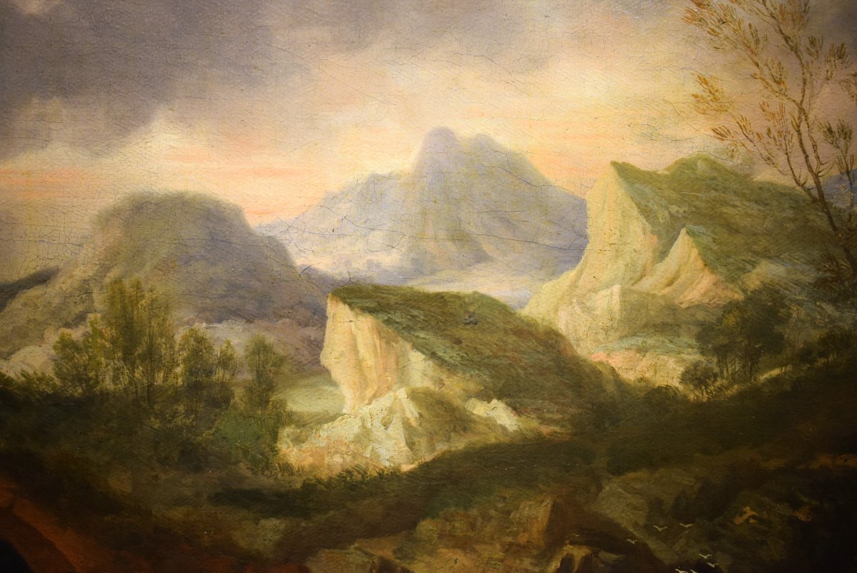 Bartolomeo Pedon (Venezia, 1665 - 1732)    Grand Paysage Vénitien-photo-2