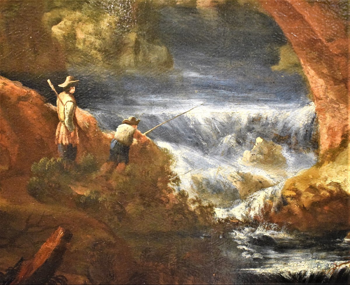Bartolomeo Pedon (Venezia, 1665 - 1732)    Grand Paysage Vénitien-photo-4