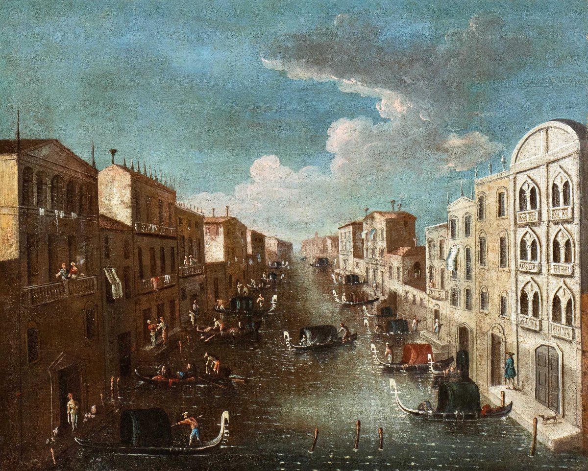Venezia, sfilata di gondole sul canale della Sensa - Gabriele Bella (Venezia 1730-1799)-photo-4