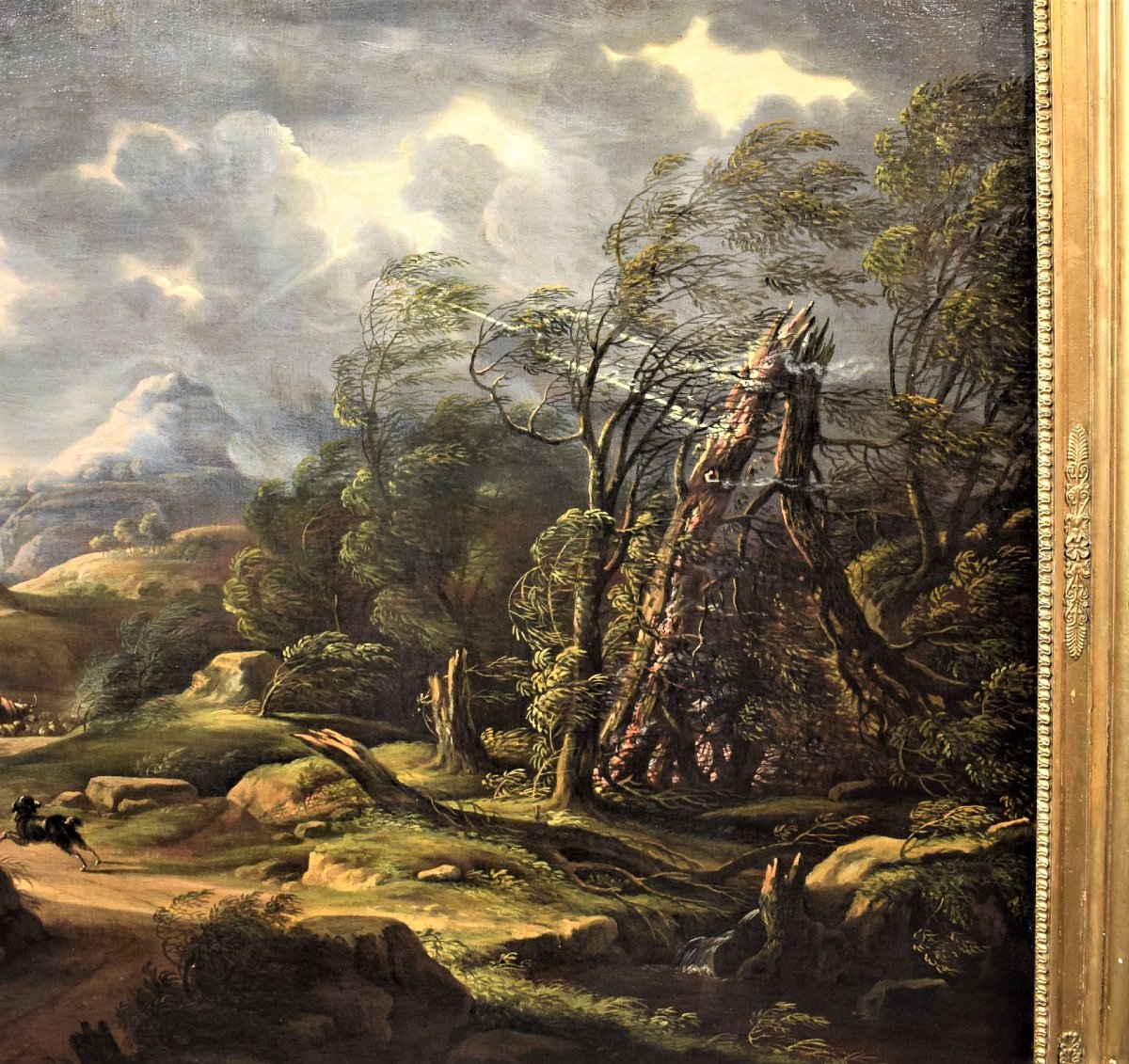 Paesaggio con pastore e armenti - Carlo Antonio Tavella (1668 - 1738)-photo-2