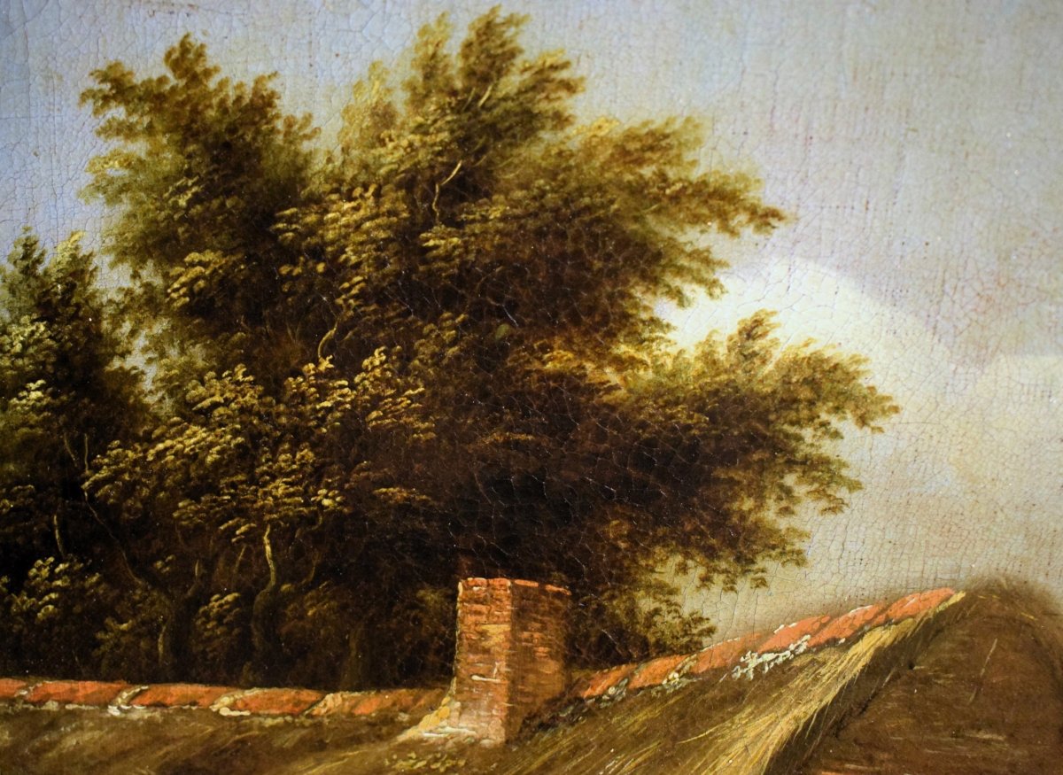 Personaggi e cavalieri nel cortile dell'osteria.  - David Teniers II, (1610-1690)-photo-5