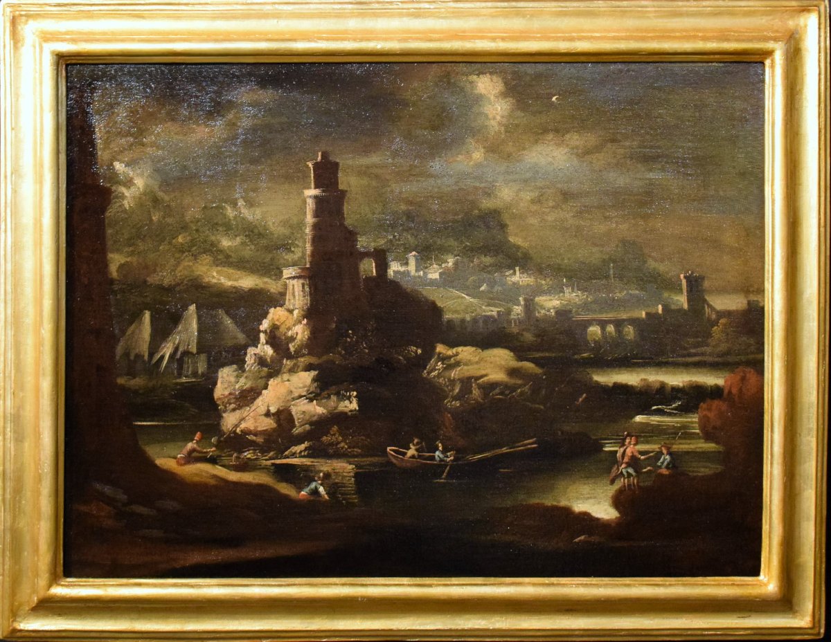 Paesaggio notturno - Pieter Mulier (Haarlem,1637- Milano,1701) cerchia-photo-2
