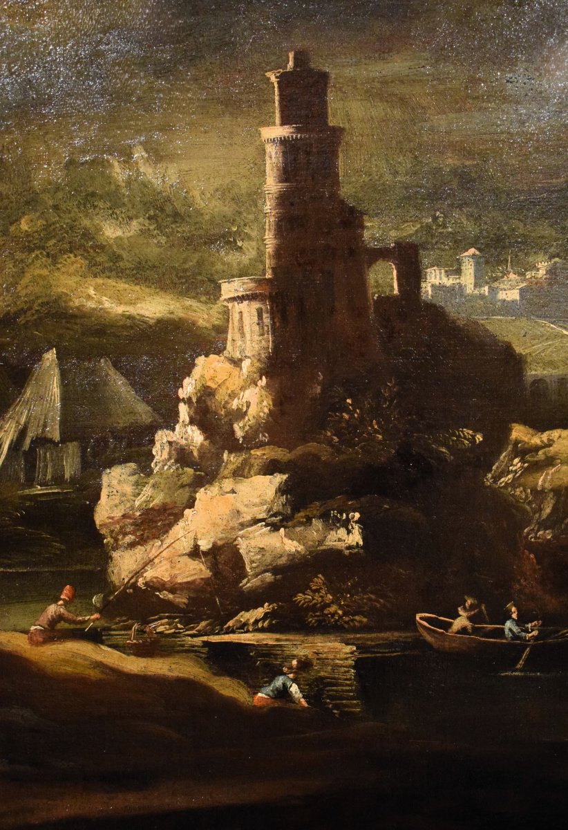 Paesaggio notturno - Pieter Mulier (Haarlem,1637- Milano,1701) cerchia-photo-1