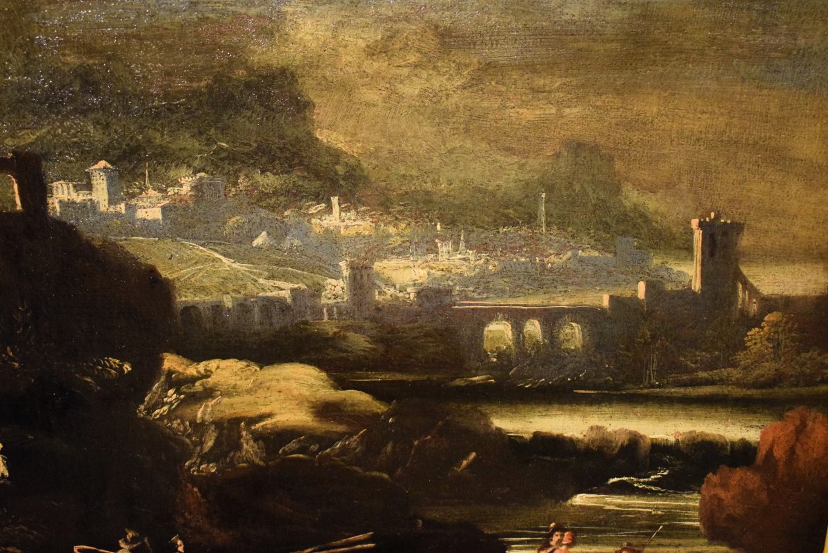 Paesaggio notturno - Pieter Mulier (Haarlem,1637- Milano,1701) cerchia-photo-3