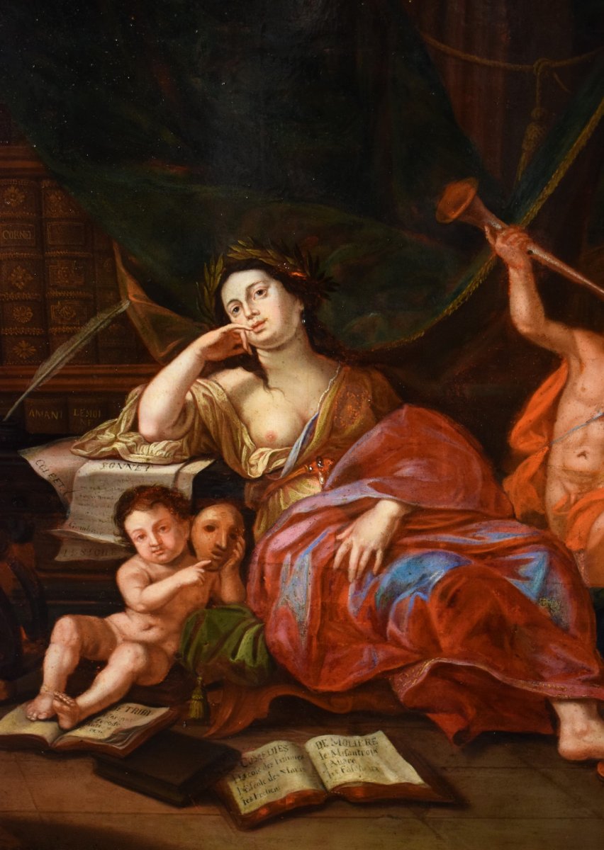 Allegoria del teatro - Charles-André Van Loo (Nizza 1705 - Parigi 1765)-photo-4
