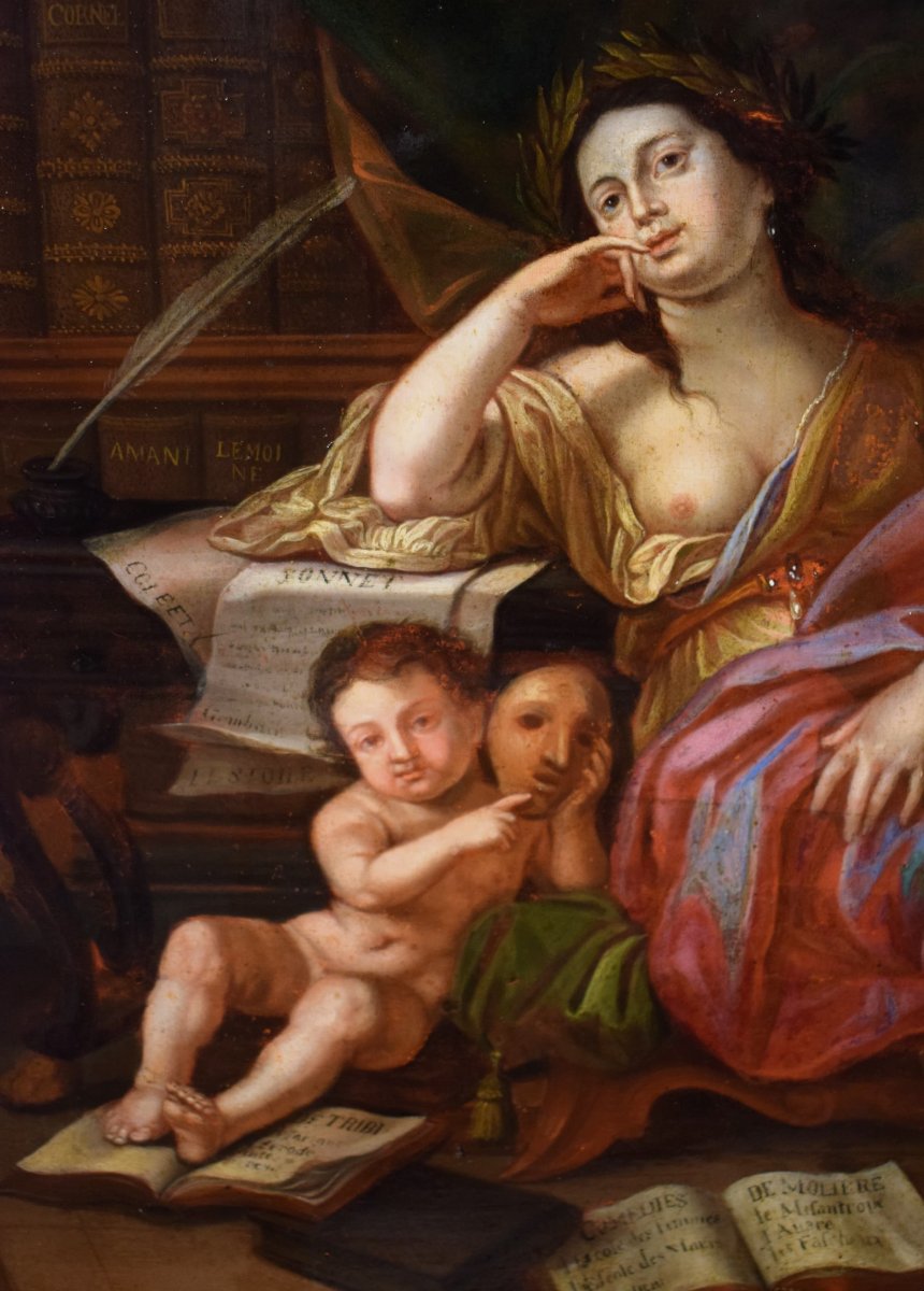 Allegoria del teatro - Charles-André Van Loo (Nizza 1705 - Parigi 1765)-photo-4