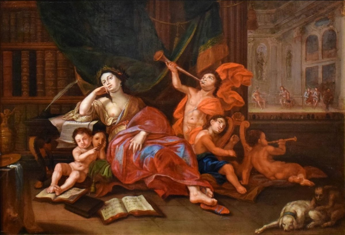 Allegoria del teatro - Charles-André Van Loo (Nizza 1705 - Parigi 1765)