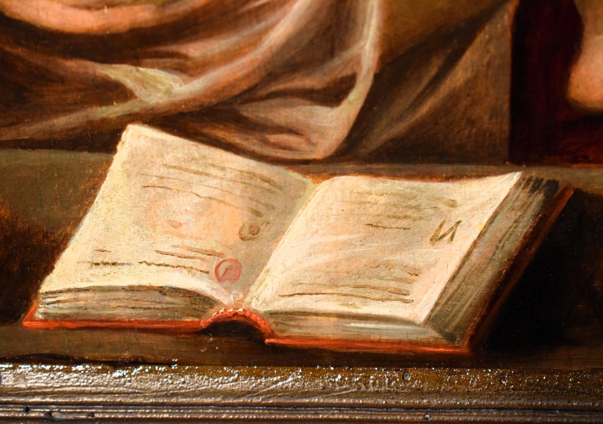 Madonna del Latte  “Virgo Lactans”  Olio su tavola  - XVII secolo-photo-4
