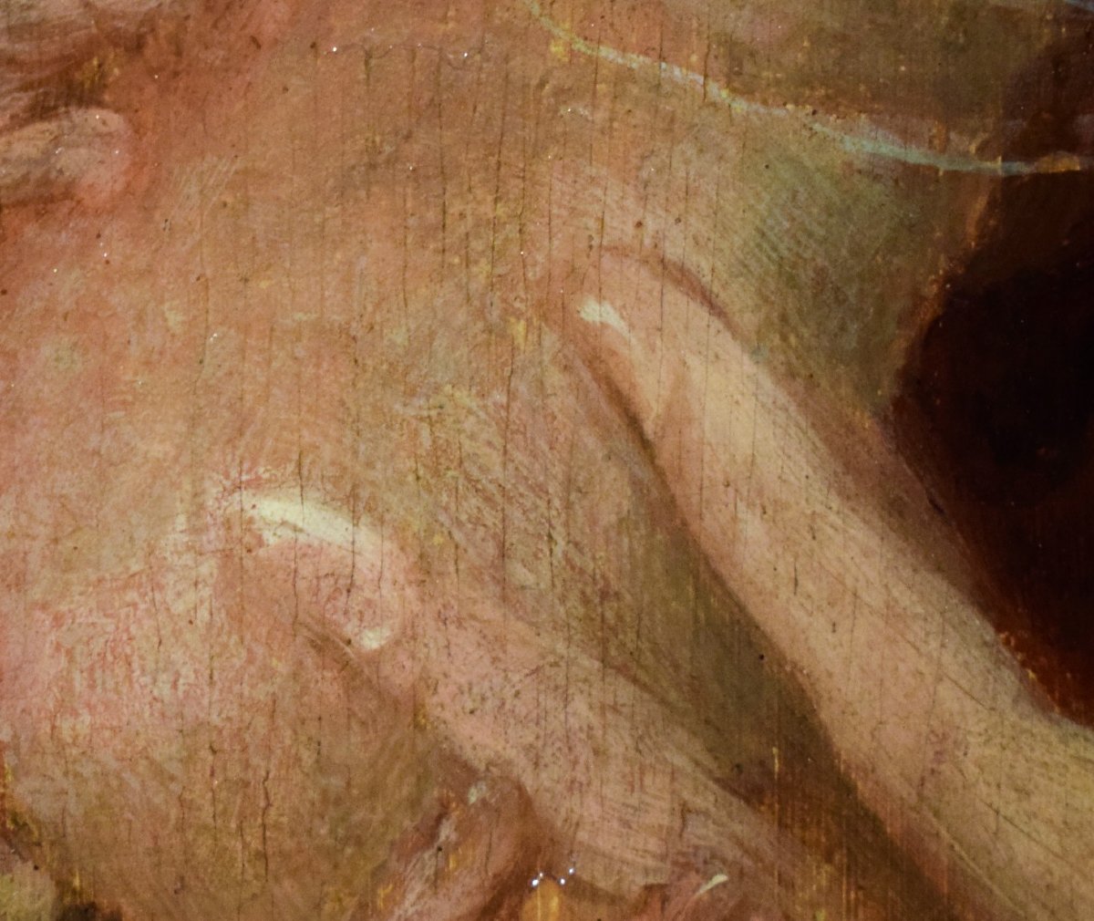Madonna del Latte  “Virgo Lactans”  Olio su tavola  - XVII secolo-photo-5