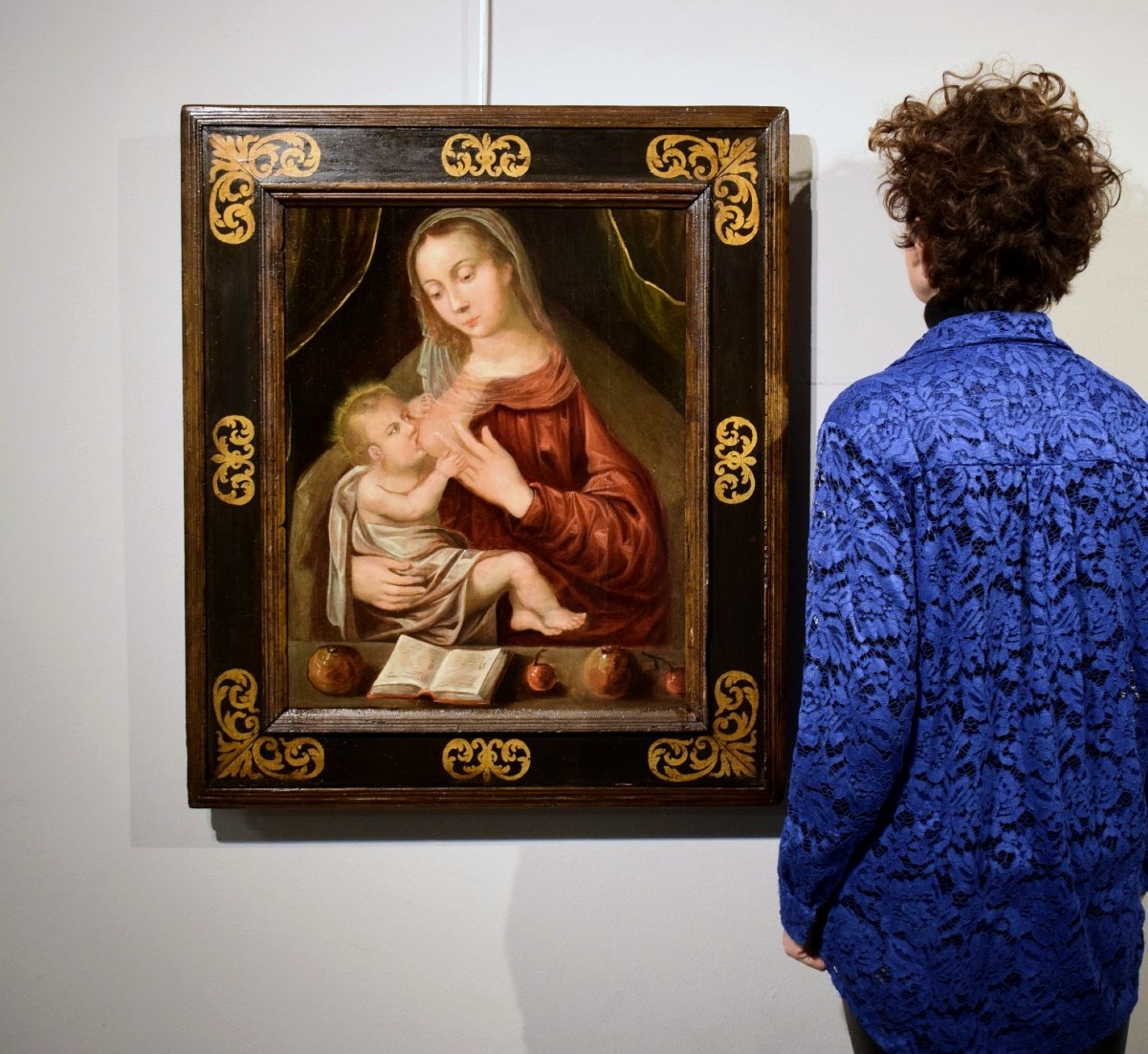Madonna del Latte  “Virgo Lactans”  Olio su tavola  - XVII secolo-photo-8