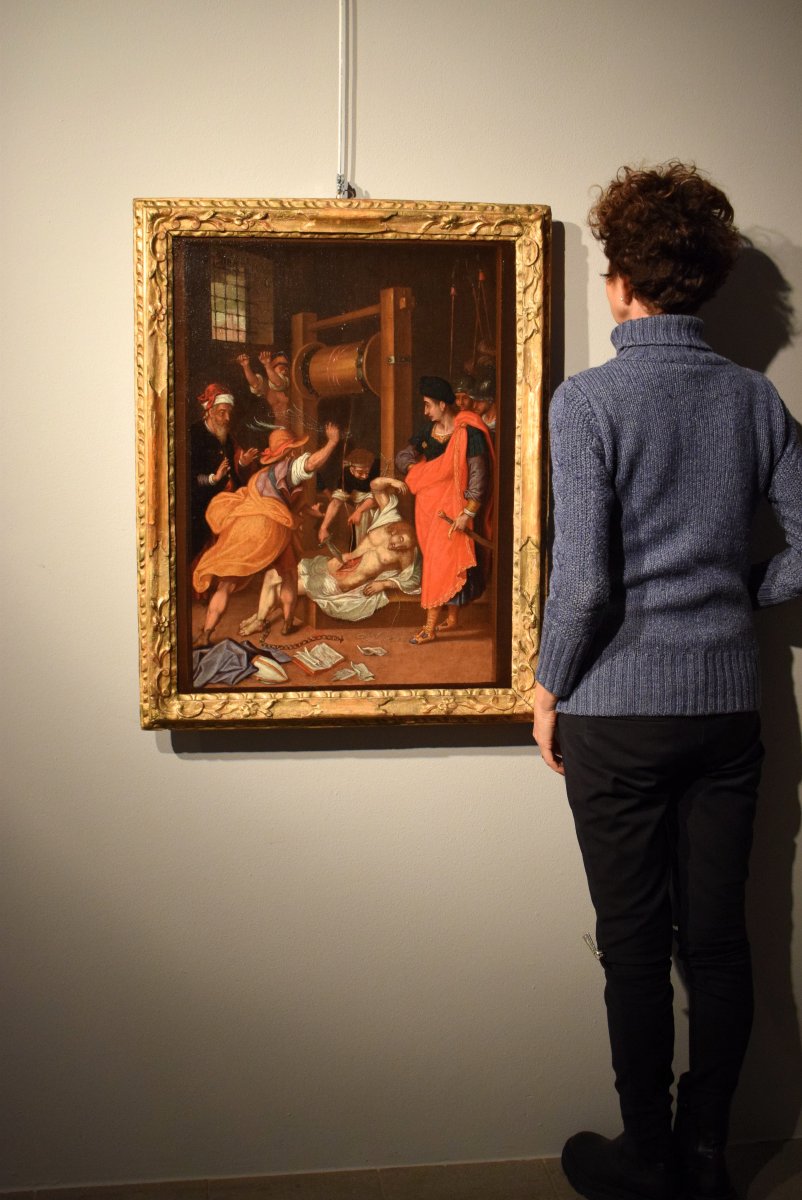 Il Martirio di S. Erasmo - cerchia di Frans Francken II( Anversa, 1581 -1642)-photo-8