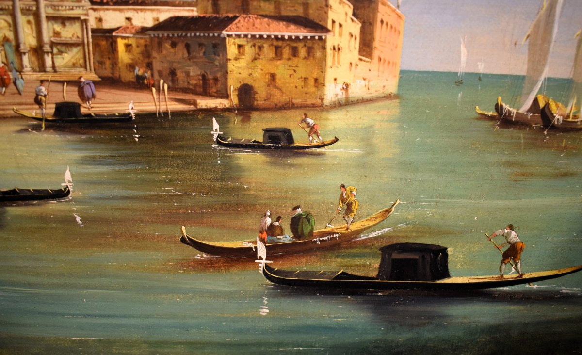 Venezia, l'isola di San Giorgio - Seguace di Francesco Guardi  - metà del XIX° secolo-photo-3