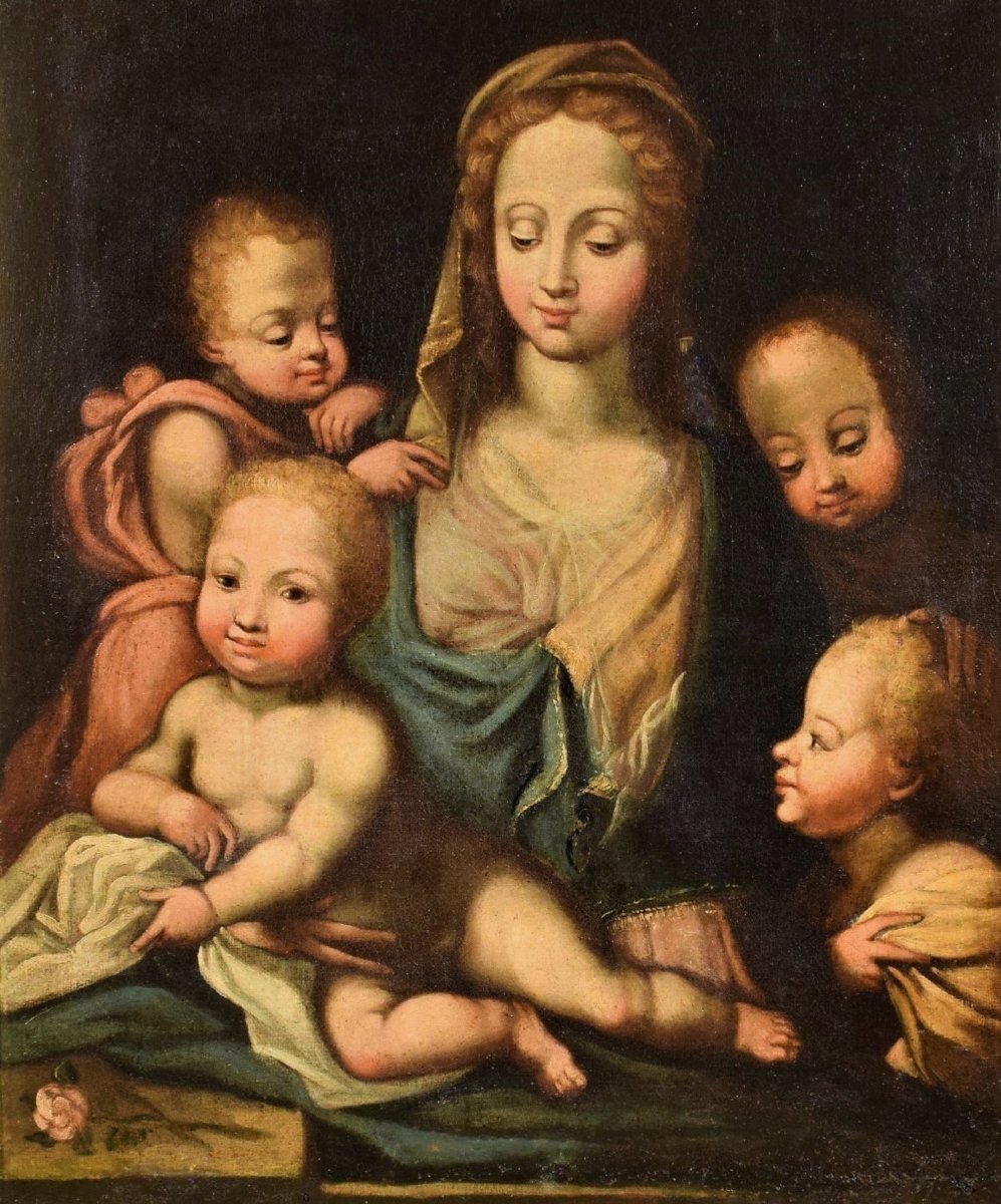 Madonna col Bambino ed Angeli - Scuola Romagnola - II^ metà del '500-photo-2