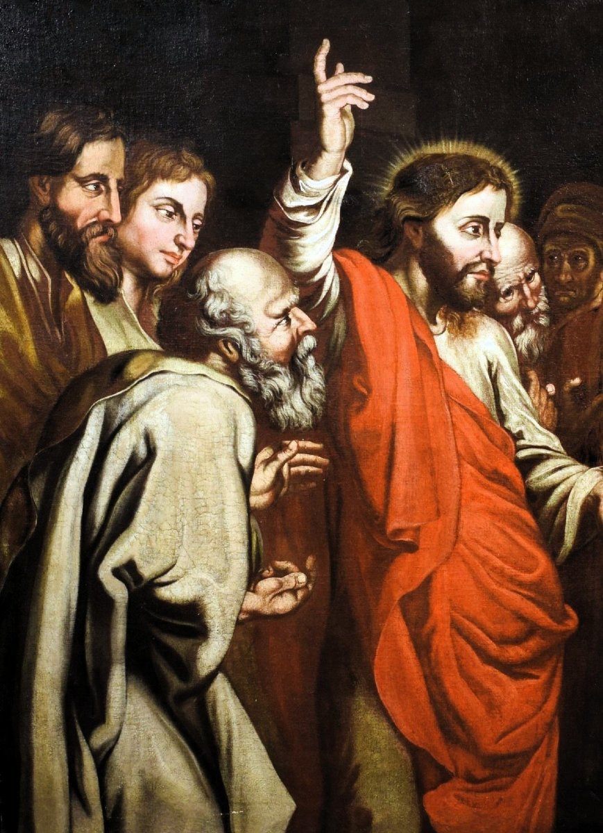 Il tributo della moneta -  Maestro Fiammingo Cerchia di P.P. Rubens (1577-1640)-photo-3