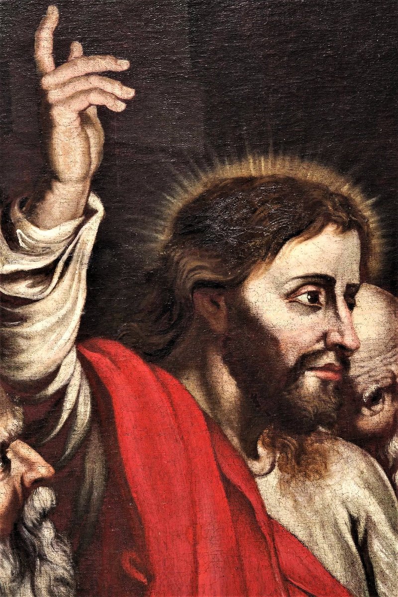 Il tributo della moneta -  Maestro Fiammingo Cerchia di P.P. Rubens (1577-1640)-photo-1