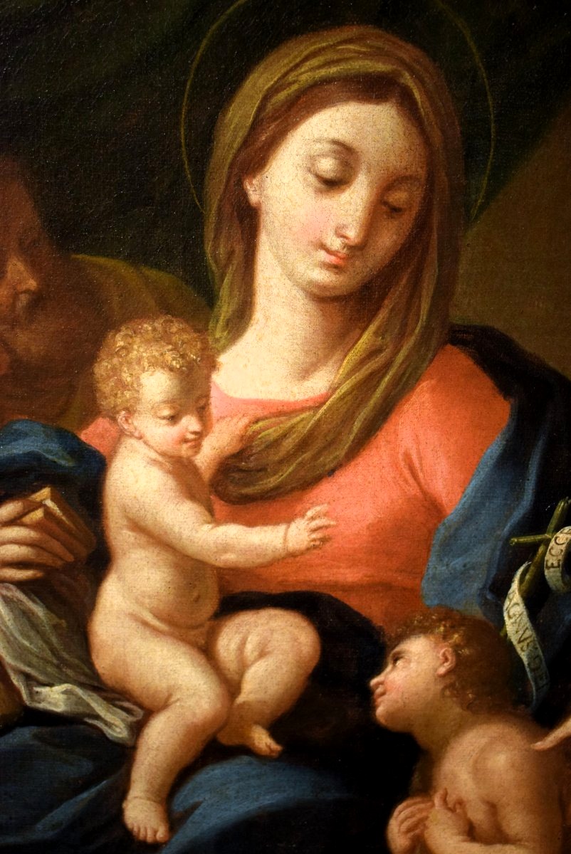 Sacra Famiglia con San Giovannino -  Jacopo Amigoni (Napoli, 1682 – Madrid, 1752) Bottega-photo-4