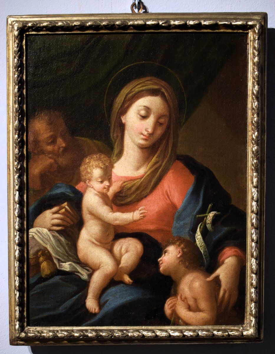 Sacra Famiglia con San Giovannino -  Jacopo Amigoni (Napoli, 1682 – Madrid, 1752) Bottega-photo-8