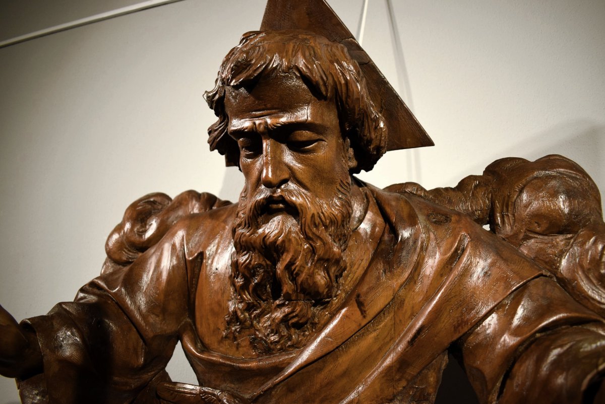 Dio Padre e la Colomba dello Spirito Santo -  Arte Barocca Italiana  - Roma, XVII secolo-photo-1