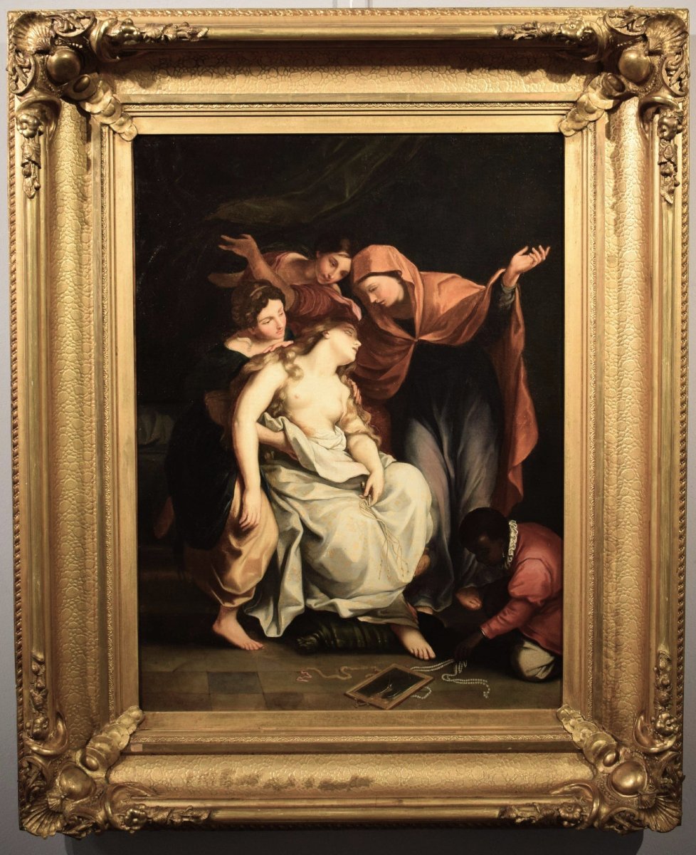 La Maddalena in estasi  - Artista del XIX secolo - Firmato in basso a sx