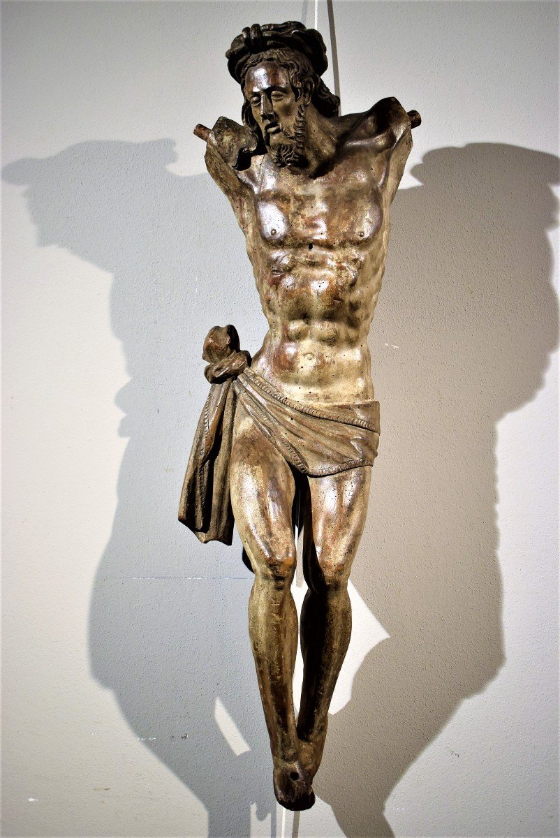 Christ Crucifié XVIe Siècle En Bois-photo-1