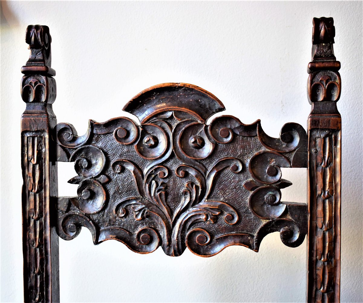 Paire De Chaises - Renaissance Italienne  Début De XVIIème-photo-1