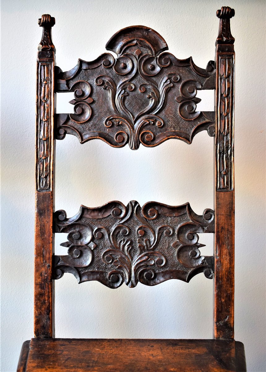 Paire De Chaises - Renaissance Italienne  Début De XVIIème-photo-4