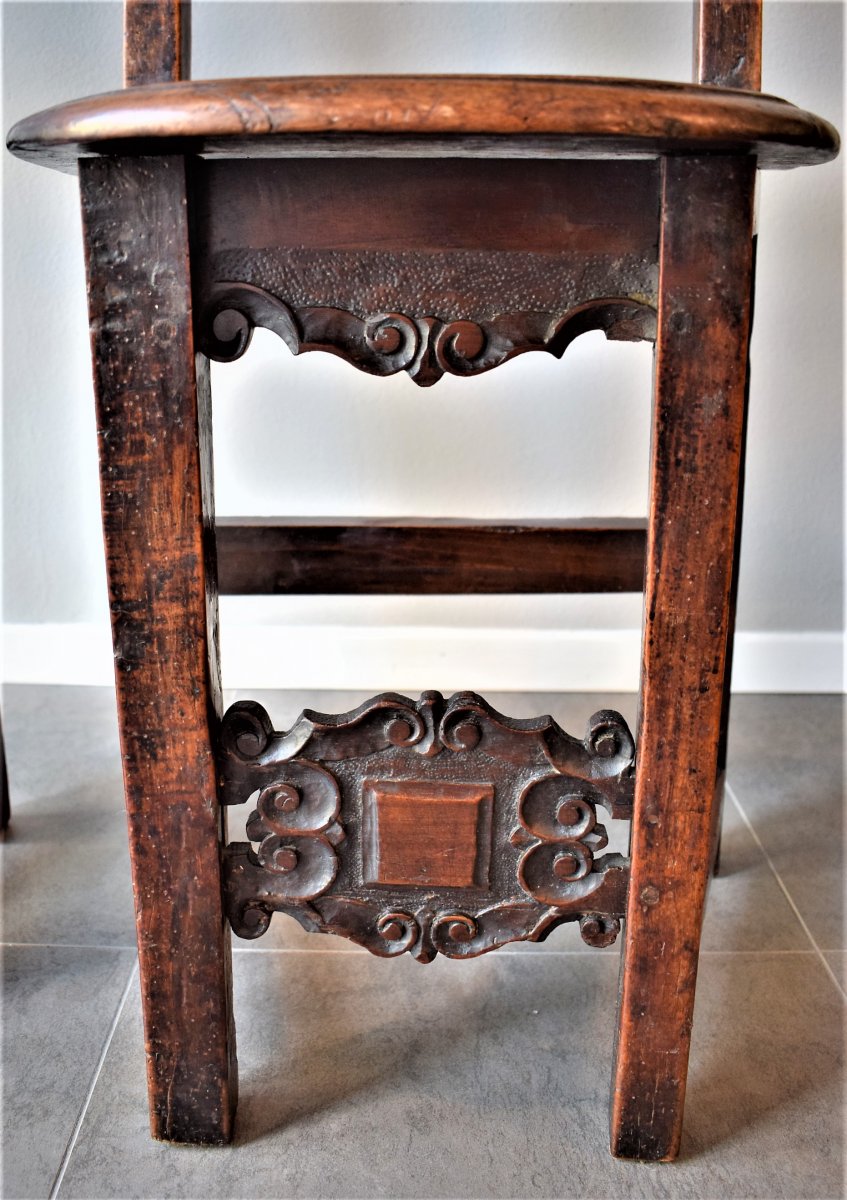 Paire De Chaises - Renaissance Italienne  Début De XVIIème-photo-5