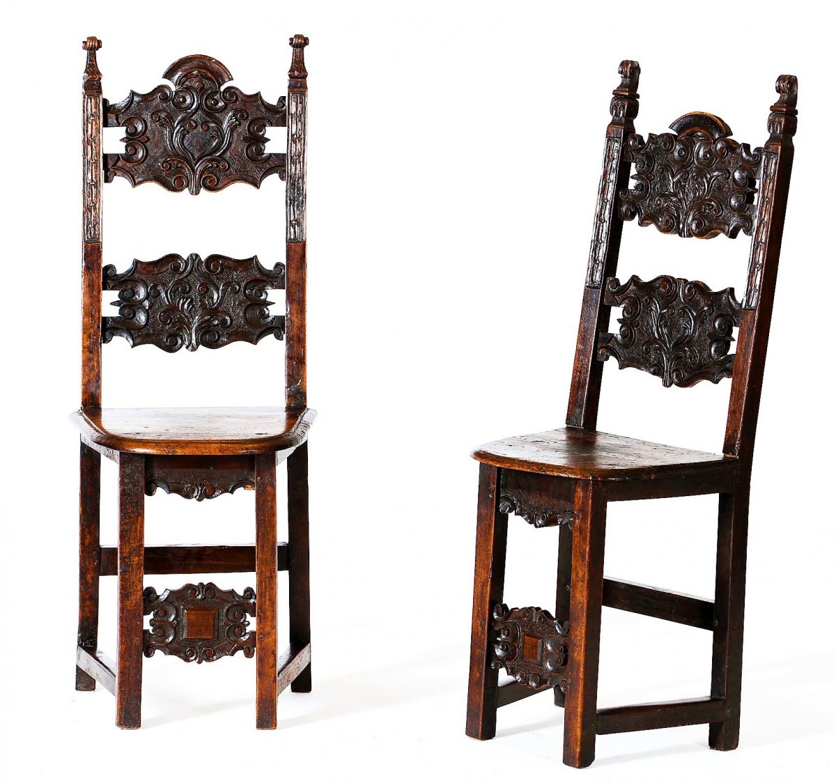 Paire De Chaises - Renaissance Italienne  Début De XVIIème
